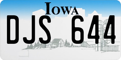 IA license plate DJS644