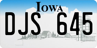 IA license plate DJS645