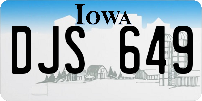 IA license plate DJS649