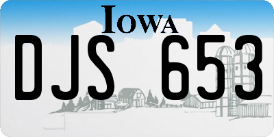 IA license plate DJS653