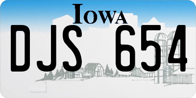 IA license plate DJS654