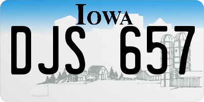 IA license plate DJS657