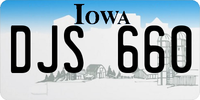 IA license plate DJS660