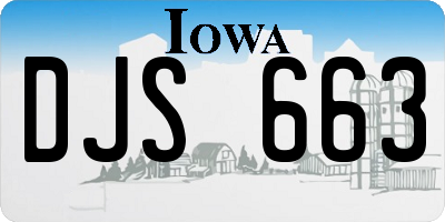 IA license plate DJS663