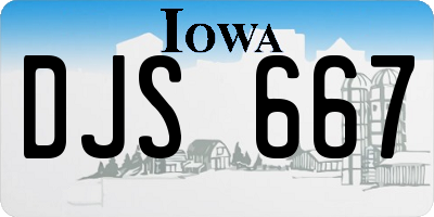 IA license plate DJS667