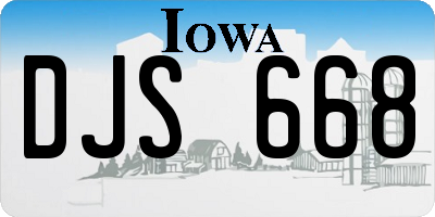 IA license plate DJS668