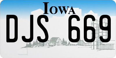 IA license plate DJS669