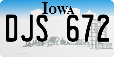 IA license plate DJS672