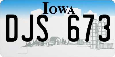 IA license plate DJS673