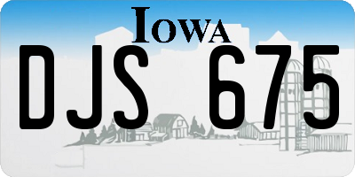 IA license plate DJS675
