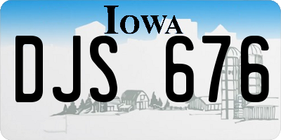 IA license plate DJS676