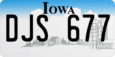 IA license plate DJS677