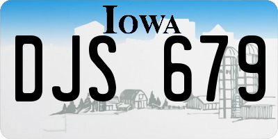 IA license plate DJS679