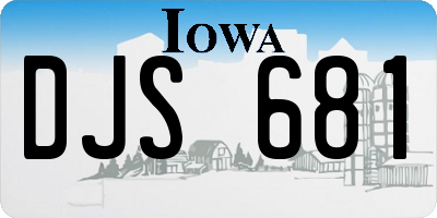 IA license plate DJS681