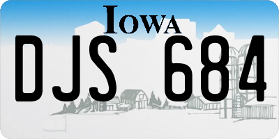 IA license plate DJS684