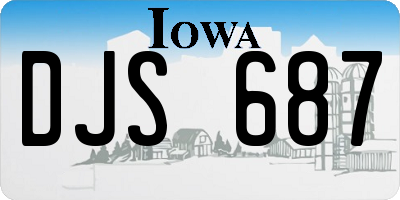 IA license plate DJS687