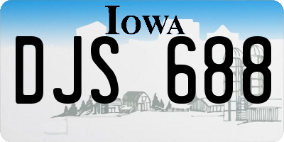 IA license plate DJS688