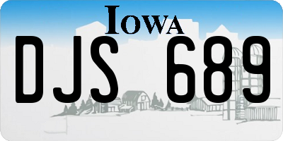 IA license plate DJS689
