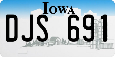 IA license plate DJS691