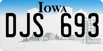 IA license plate DJS693