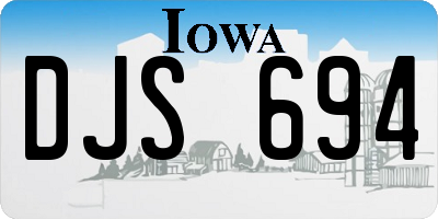 IA license plate DJS694
