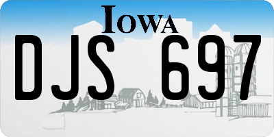 IA license plate DJS697