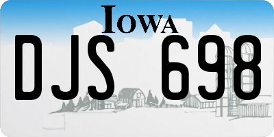 IA license plate DJS698
