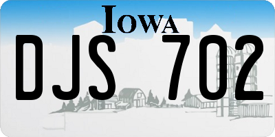 IA license plate DJS702