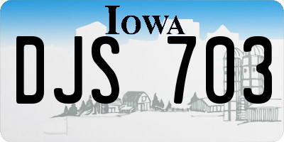IA license plate DJS703