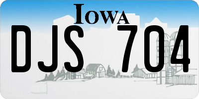 IA license plate DJS704