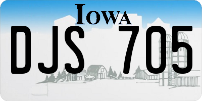 IA license plate DJS705