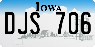 IA license plate DJS706