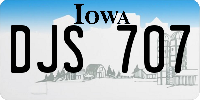 IA license plate DJS707