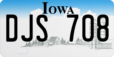IA license plate DJS708