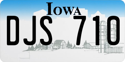 IA license plate DJS710