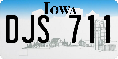 IA license plate DJS711