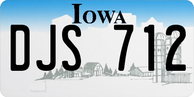 IA license plate DJS712