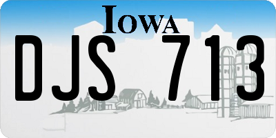 IA license plate DJS713
