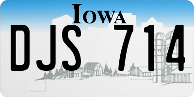 IA license plate DJS714