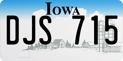 IA license plate DJS715