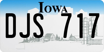 IA license plate DJS717