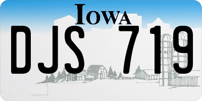 IA license plate DJS719