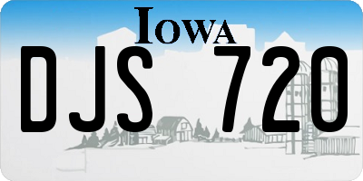IA license plate DJS720