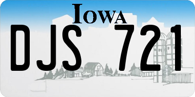 IA license plate DJS721