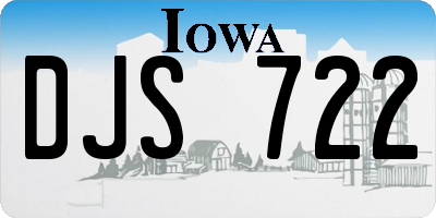 IA license plate DJS722