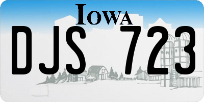 IA license plate DJS723