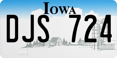 IA license plate DJS724