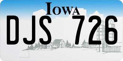 IA license plate DJS726