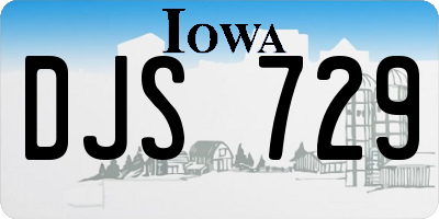 IA license plate DJS729