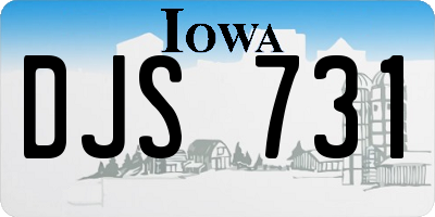 IA license plate DJS731